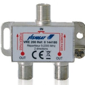 Distribuidores padrão "VRE 200" 2 saídas - perdas de passagem de 6,5 dB. Materiais de construção que fazem a diferença. Angola-Materiais.shop, sua escolha inteligente.