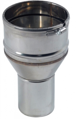 Acessório de aço inoxidável Ø 80 mm de fogão - tubulação flexível Ø 80-86 mm - com anéis de garras. Materiais de construção que fazem a diferença. Angola-Materiais.shop, sua escolha inteligente.
