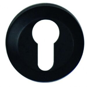 Rosettes de alumínio Chanfado - Chave I - acabamento em alumínio anodizado preto. Sua obra, nossos materiais. Angola-Materiais.shop, parceiro da construção angolana.