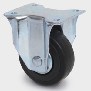 Roul. Fixo Ø 50 mm Platina 57x48 mm Banda de aço zinco. ESTRADA. Carregar 40/80 kg. Construção inteligente começa aqui. Angola-Materiais.shop, sua fonte confiável de materiais profissionais.