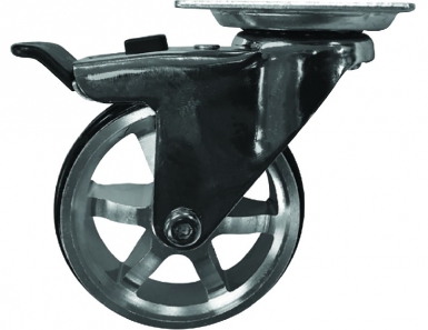 Roleta "vagões" 75 mm cromado brilhante - banda de TPU e carga de freio 50 kg dim. Platina 60x60 mm. Encontre produtos hidráulicos e elétricos de alta qualidade na Angola-Materiais.shop. Atendemos projetos de pequena e grande escala.