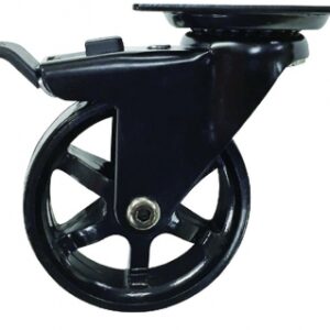 Roleta "vagões" 75 mm Black brilhante - banda de TPU e carga de freio 50 kg dim. Platina 60x60 mm. Construindo excelência, entregando sonhos. Angola-Materiais.shop.