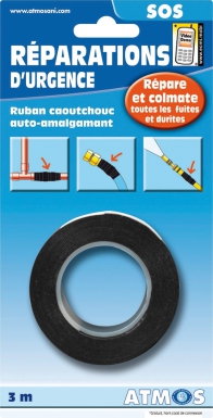 Atmos S.O.S Ribbon - Auto -amigo para reparos para "Emergência - LXL: 25 mm x 3 m. A revolução dos materiais de construção está aqui. Angola-Materiais.shop.