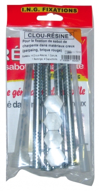 Sach. 4 pregos de resina + dica do misturador + extensão. Materiais de elite para construtores de sucesso. Angola-Materiais.shop.