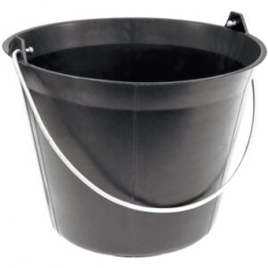 Bucket de Mason Black Plastic D.5.3 - Capacidade 11 litros. Materiais de ponta para construções de sucesso. Angola-Materiais.shop, sua fonte de excelência.