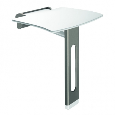 Ser - Linha dobrável assento de chuveiro com pé - acabamento metálico de antracite. Máxima qualidade, mínimo esforço. Angola-Materiais.shop simplifica suas compras de materiais de construção.