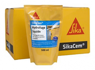 Sikacim impermeável - água líquida - repelente para concreto e morteiros - 0,5 L. Construção inteligente começa aqui. Angola-Materiais.shop, sua fonte confiável de materiais profissionais.