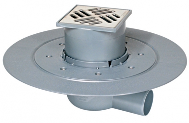 Sifão do solo ABS - saída horizontal Ø 50 mm - flor 0,8 L/s - 100 x 100 mm (Ø 332 mm). Construa o futuro com os melhores materiais. Angola-Materiais.shop, sua loja de confiança.