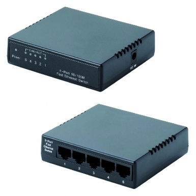 Switch Network Fast Ethernet 10/100 Mbps - 5 x RJ45 fêmea. Precisão, durabilidade e eficiência na Angola-Materiais.shop.
