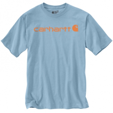 T-shirt de logotipo azul no peito. Descubra os melhores materiais hidráulicos e elétricos na Angola-Materiais.shop. Fornecemos produtos confiáveis para todas as suas necessidades de construção.