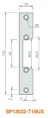 A apoiamentos de cabeça de aço inoxidável "5" para manchas elétricas a serem construídas em 16 mm. 130x22x3 mm. Construindo Angola, um material de cada vez. Angola-Materiais.shop.