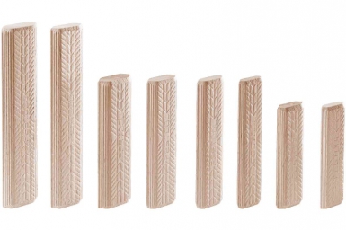 Tenon Domino en Beech D 8x100/150 Bu - com células para cola e ranhuras laterais - 150 peças. Angola-Materiais.shop: Onde profissionais da construção encontram as melhores ferramentas e materiais.