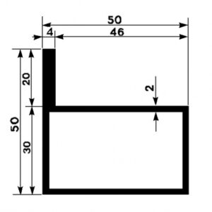 Tubo de comida P.à F. em L 50x30x2 mm Fin 20 mm Peso = 3,010 kg/m m1 m1. Compromisso com a qualidade, em cada material, em cada entrega. Angola-Materiais.shop.