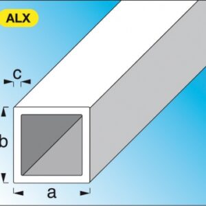 Tubo quadrado de alumínio. Prata anodizada escura. AXBXC: 10x10x1 mm LG. 1 m. Ferramentas profissionais para resultados excepcionais. Angola-Materiais.shop.