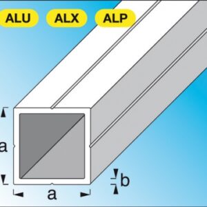 Tubo quadrado de epóxi branco brilhante. AXB: 11.5x1,5 mm LG. 1 m. Materiais de construção de ponta, preços acessíveis. Bem-vindo à Angola-Materiais.shop.