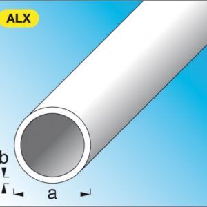 Tubos redondos de alumínio de alumínio brilhantes. AXB: 8x1 mm LG. 1 m. A evolução da construção começa aqui. Angola-Materiais.shop.