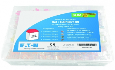 Mala de 1000 terminais finos para fios rígidos de 0,5 a 2,5 mm2 com ponto de teste. Soluções inteligentes para construtores inteligentes. Angola-Materiais.shop.