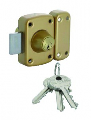 Trava "iseo-city" com 2 entradas envernizadas de ouro, "Wood" Cyl. Ø 23 mm L. 45 mm 3 chaves. Eficiência, qualidade e confiança em um só lugar. Angola-Materiais.shop.