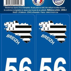 Card de Adesivos da região 56 Breizh x2. Máxima qualidade, mínimo esforço. Angola-Materiais.shop simplifica suas compras de materiais de construção.