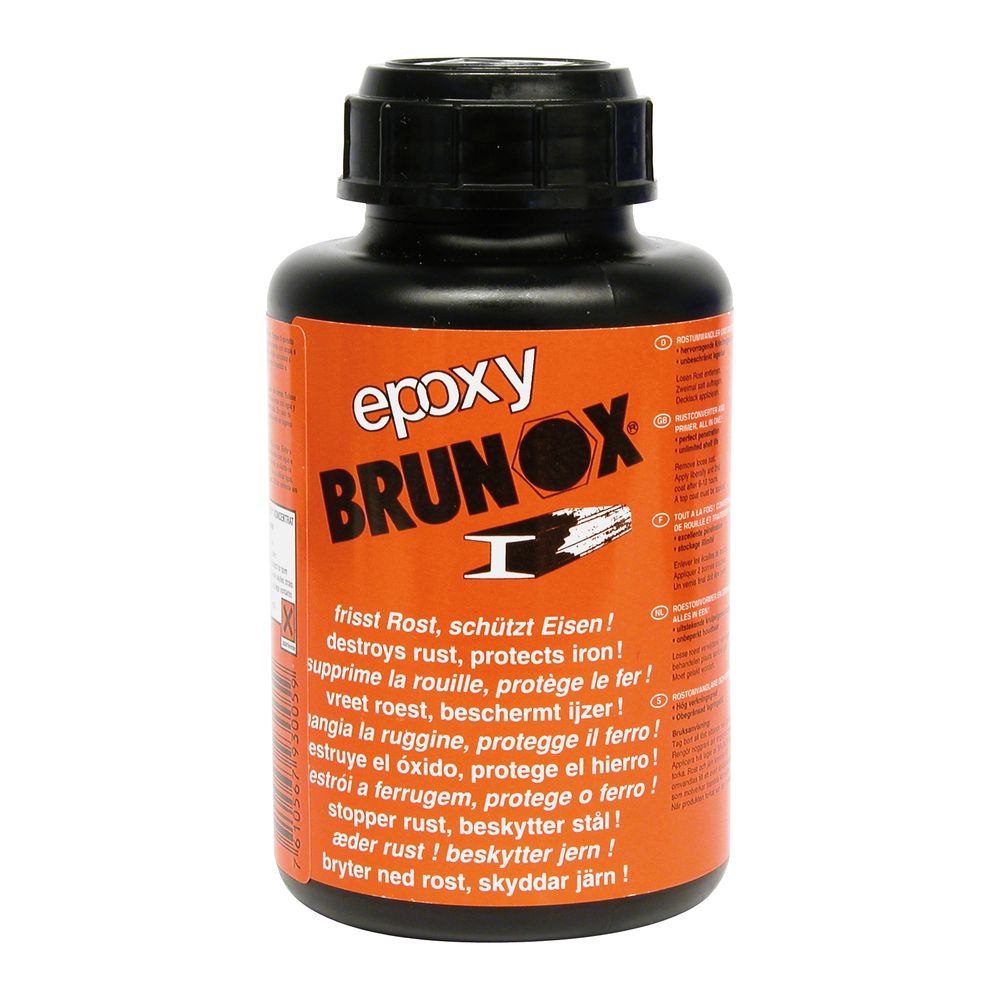 Camada de fundo anti -Rust + epóxi 250ml Brunox Bottle. Sua obra, nossos materiais. Angola-Materiais.shop, parceiro da construção angolana.