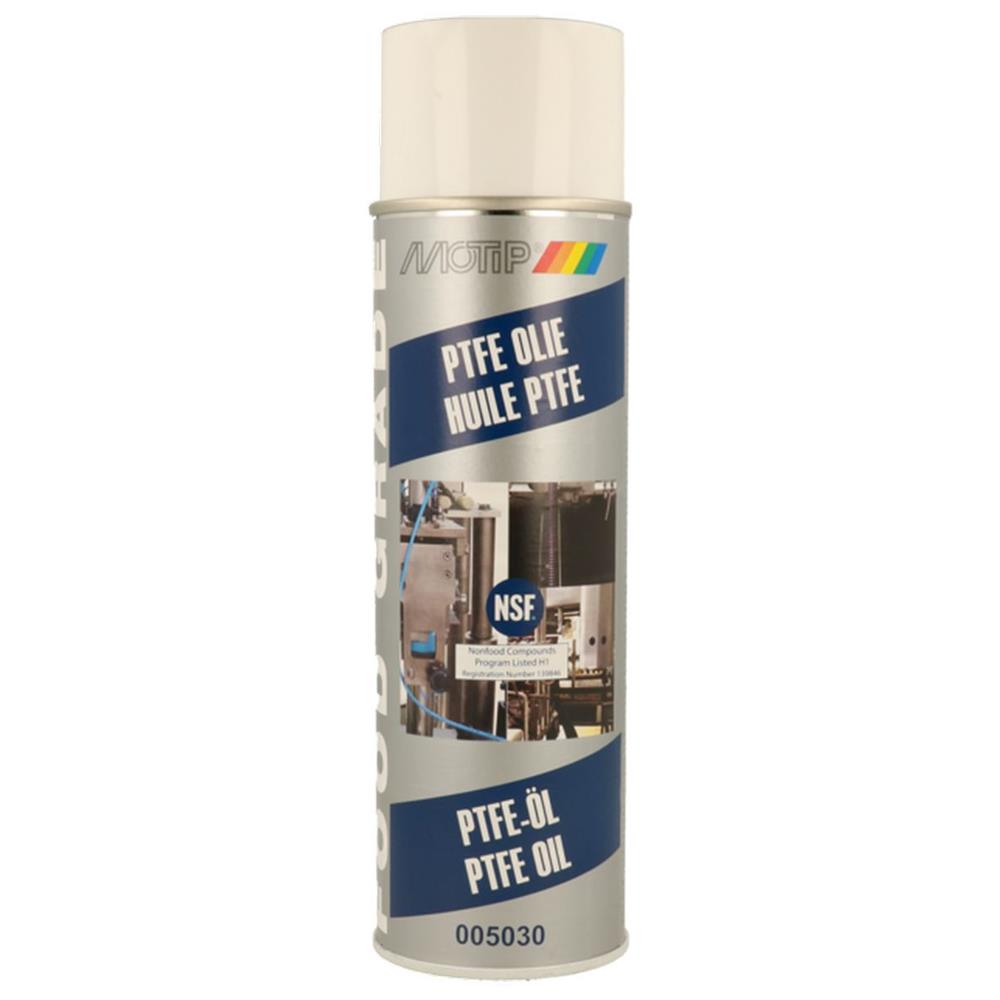LUBRICANT PTFE alimentar certifica NSF-H1 Aerossol 500ml Motip. Materiais que fazem a diferença em cada projeto. Angola-Materiais.shop.