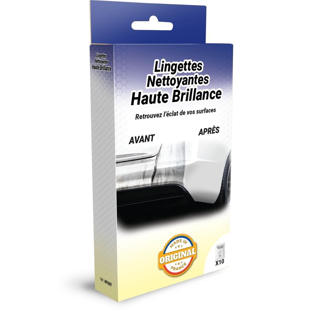 Limpos de limpeza de alto brilho (10 lenços individuais). Ferramentas profissionais para resultados excepcionais. Angola-Materiais.shop.