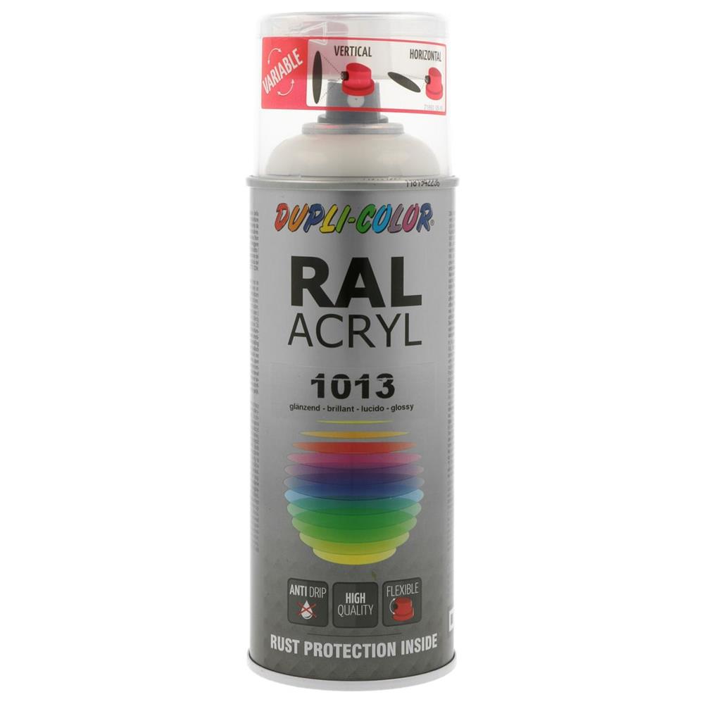 Tinta acrílica ral 1013 pérola brilhante branca 400 ml de cor dupli. Seu projeto, nossa paixão. Angola-Materiais.shop.