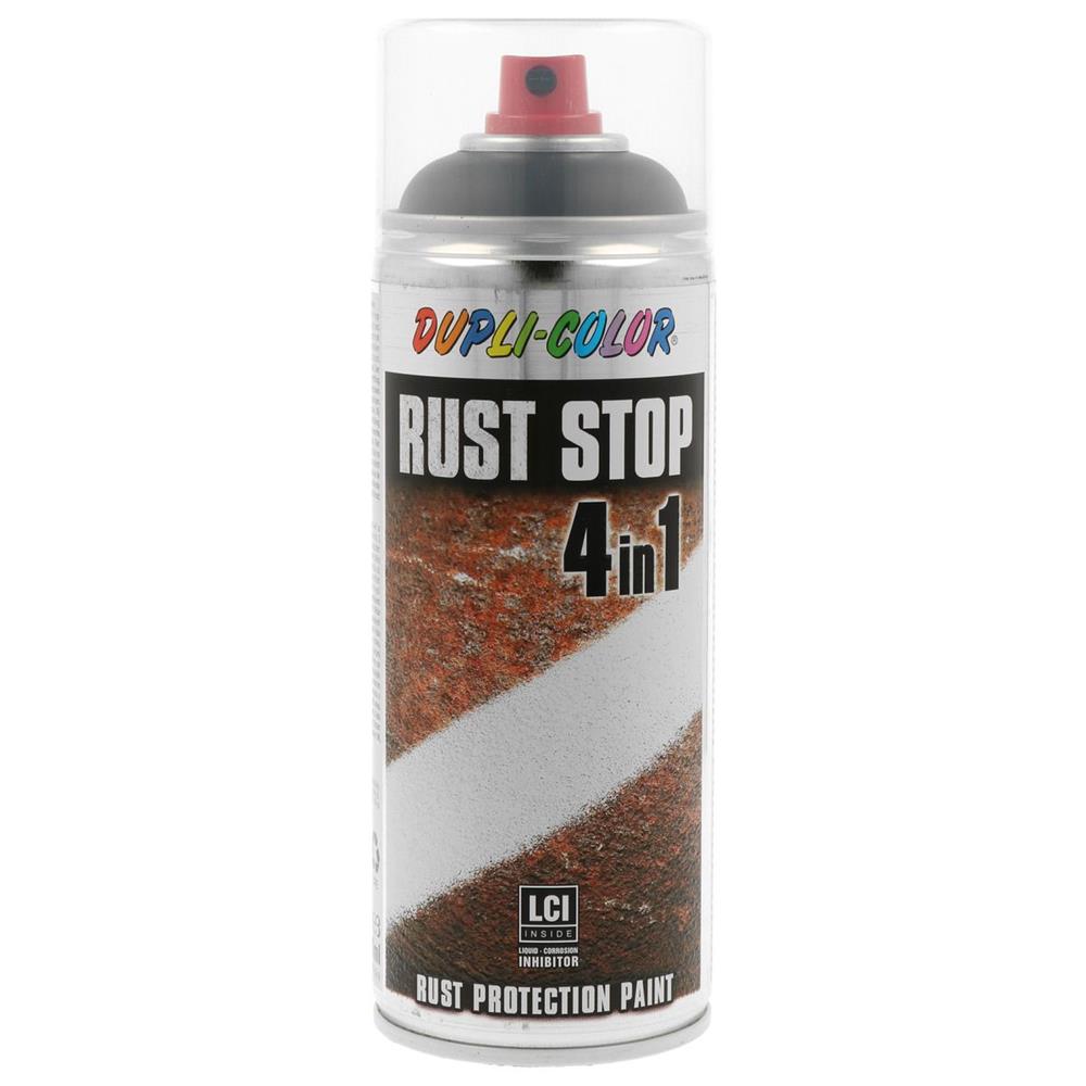Pintura preta anti -rust 4 em 1 parada de ferrugem 400 ml Dupli Color. Tecnologia, qualidade e performance em sintonia. Angola-Materiais.shop.