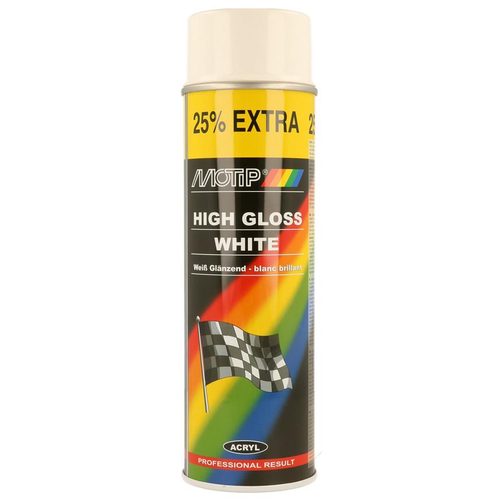 Brilhante Aerossol Branco Aerossol 500ml Motip. Angola-Materiais.shop: Onde profissionais da construção encontram as melhores ferramentas e materiais.