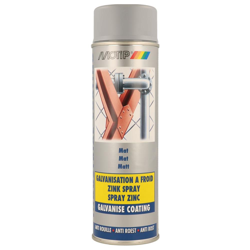 Pintura de galvanização em fria zinco matip aerossol 500ml Motip. Tecnologia e qualidade reunidas em um só lugar. Angola-Materiais.shop.