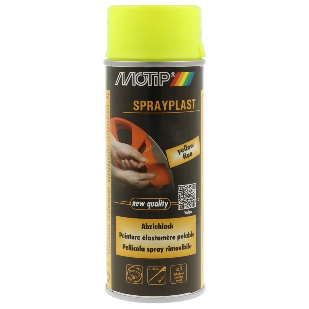 Pintura prejudicada Eslastomere Sprayplast amarelo Fluo Aerossol 400ml Motip. Angola-Materiais.shop: Tecnologia, qualidade e inovação em materiais de construção.