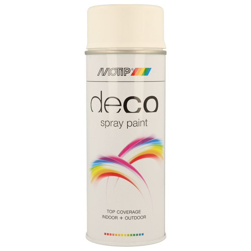 Pintura deco ral9010 satine aerossol 400ml Motip. Soluções completas para construção civil na Angola-Materiais.shop. Produtos de alta qualidade, preços competitivos.