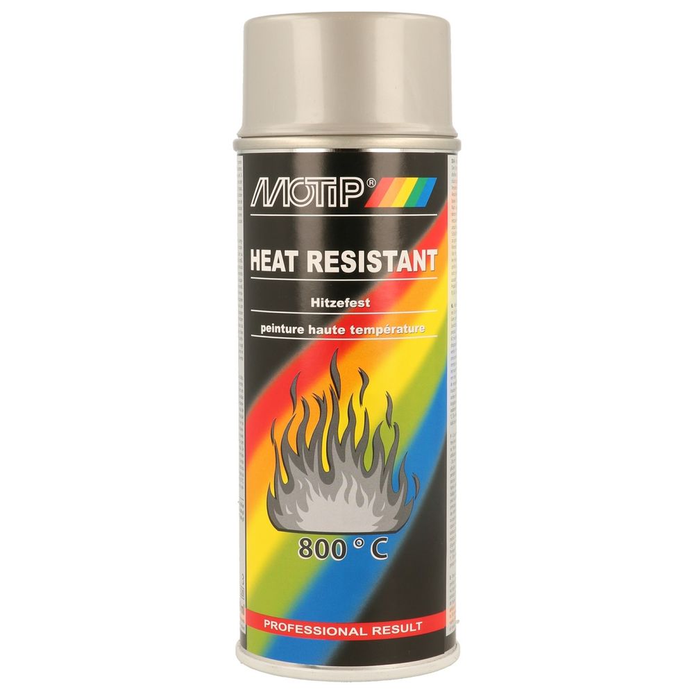 Pintura de alta temperatura 800 ° C Aerossol de prata 400ml Motip. Sua visão, nossos materiais. Juntos, construímos o futuro. Angola-Materiais.shop.
