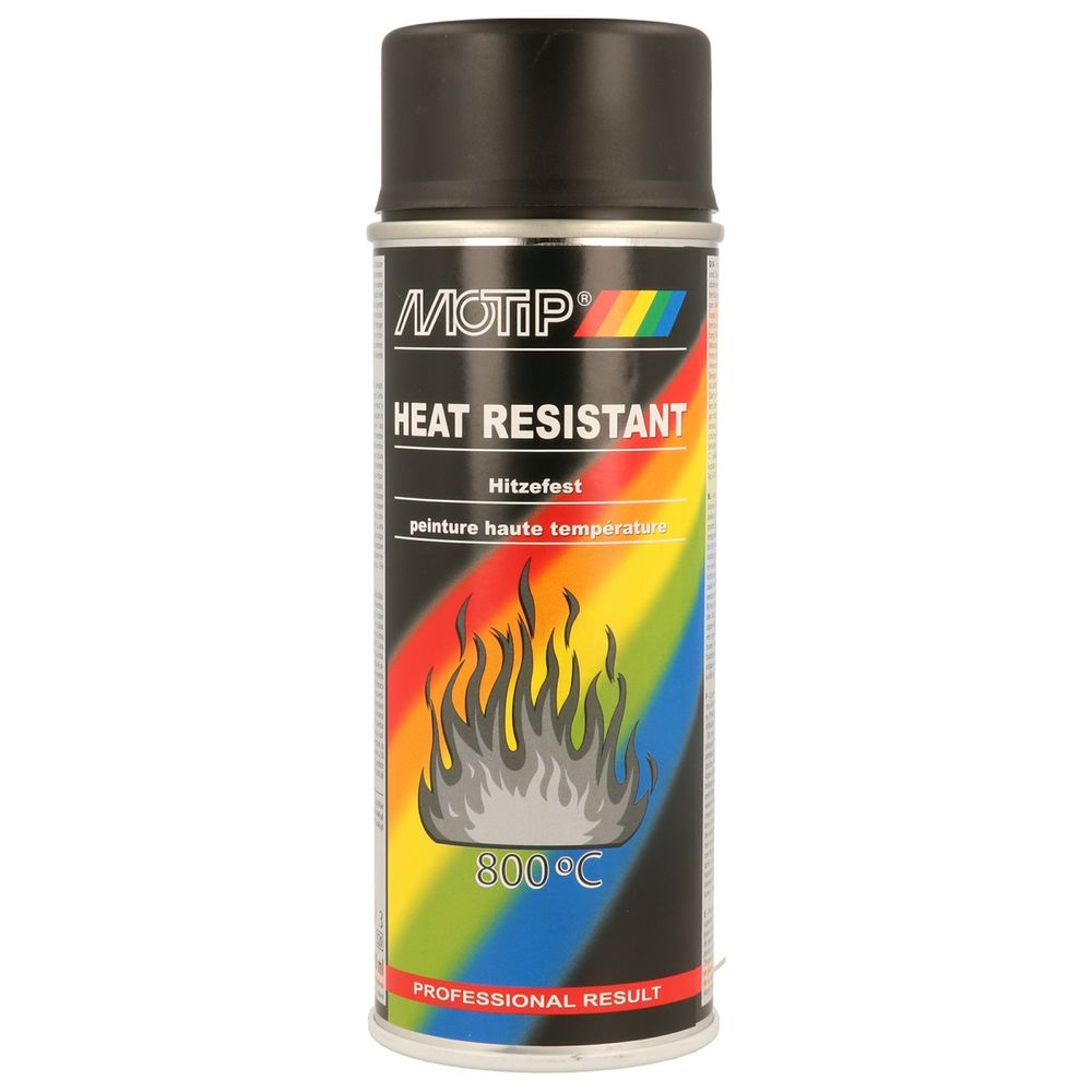 Tinta de alta temperatura 800 ° C Aerossol preto 400ml Motip. Compromisso com a qualidade, em cada material, em cada entrega. Angola-Materiais.shop.