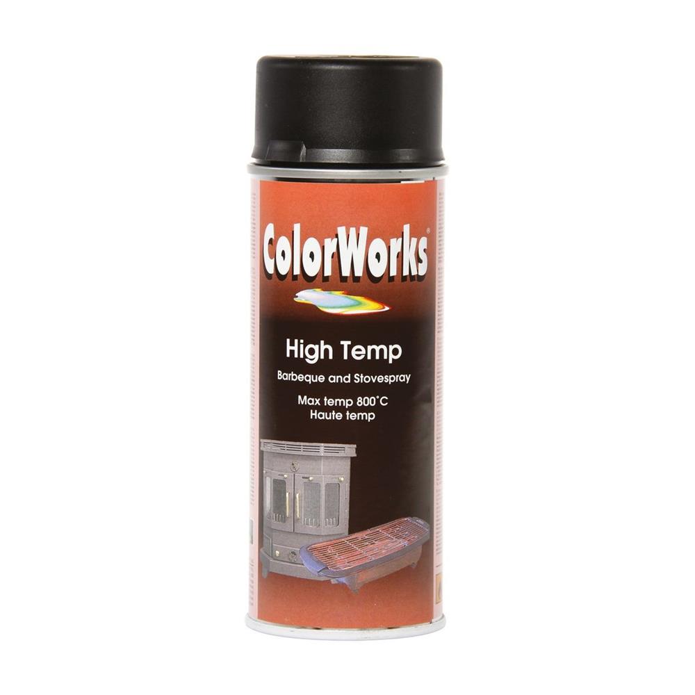 Tinta preta de alta temperatura 400ml colorworks. Construa com confiança: Angola-Materiais.shop, seu parceiro em materiais de construção de ponta.