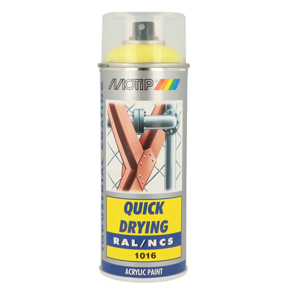 Ral acryl ral1016 pintando aerossol 400ml Motip. Máxima qualidade, mínimo esforço. Angola-Materiais.shop simplifica suas compras de materiais de construção.