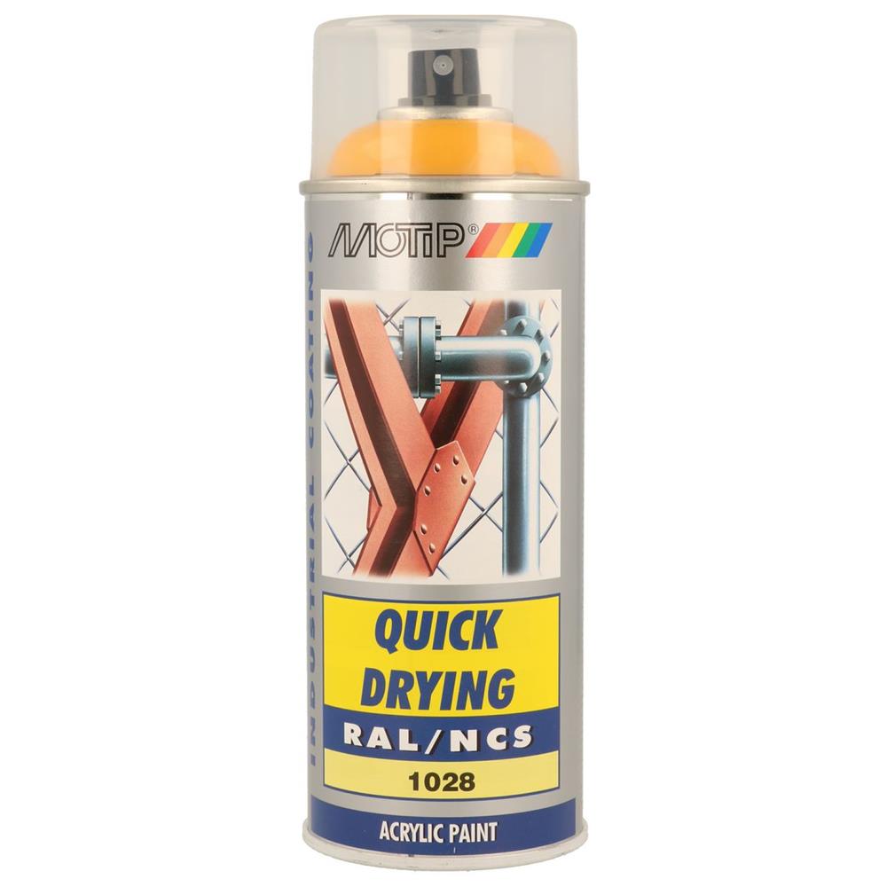 Ral acryl ral1028 pintura shonl aerosol 400ml Motip. Soluções inteligentes para construtores inteligentes. Angola-Materiais.shop.