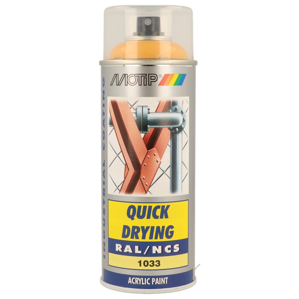 Ral acryl ral1033 pintando shrons aerosol 400ml Motip. Sua obra, nossa especialidade. Angola-Materiais.shop.
