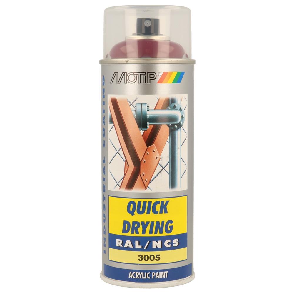 Ral acryl ral3005 pintando rals aerosol 400ml Motip. Profissionais da construção escolhem Angola-Materiais.shop. Porque a qualidade faz a diferença.