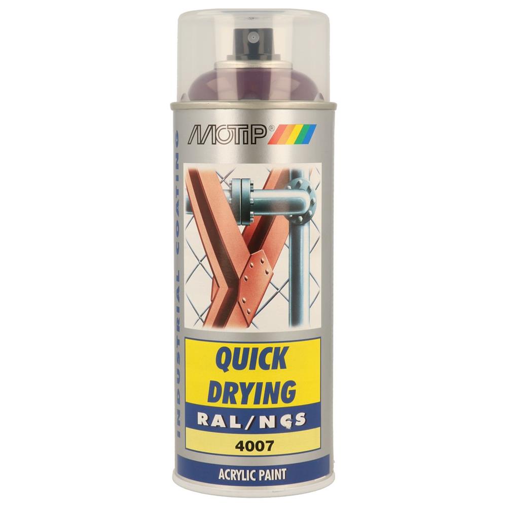 Ral acryl ral4007 pintando shrons aerosol 400ml Motip. Compromisso com a qualidade, em cada material, em cada entrega. Angola-Materiais.shop.
