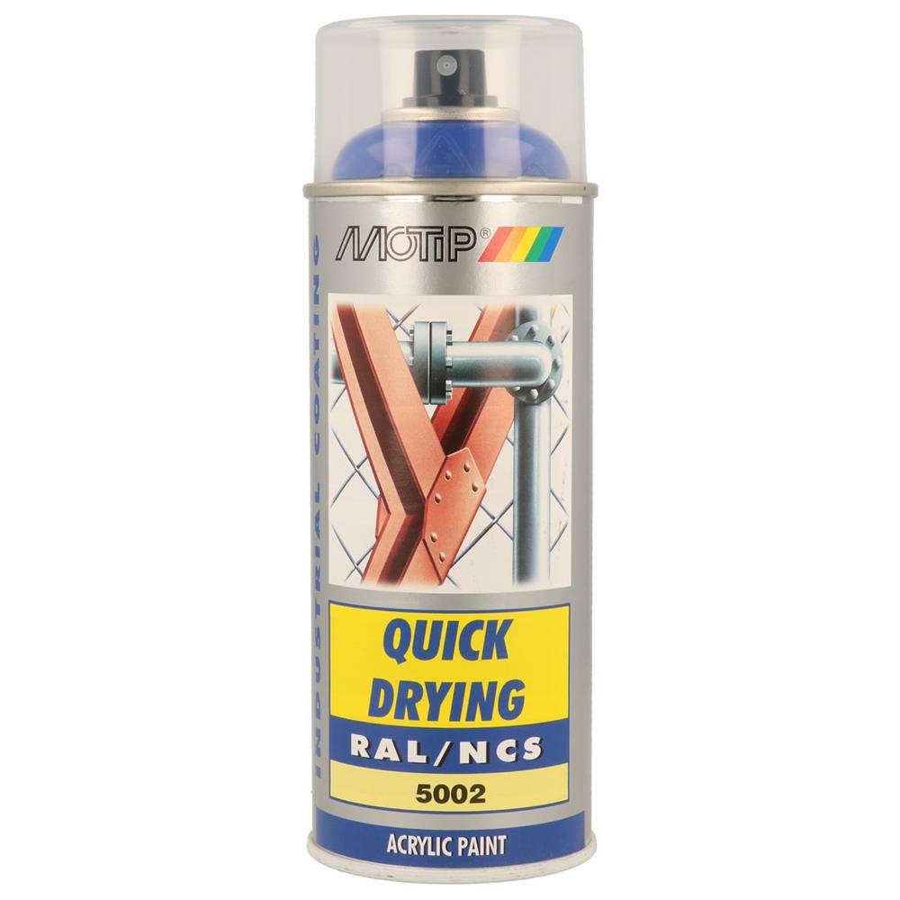 Ral acryl ral5002 pintando shrons aerosol 400ml Motip. Tecnologia, qualidade e performance em sintonia. Angola-Materiais.shop.