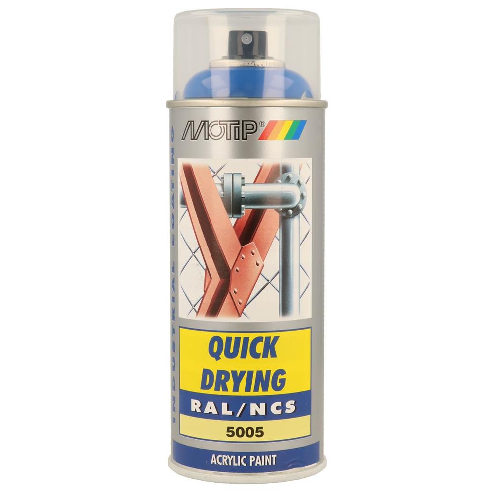Ral acryl ral5005 pintando aerosol 400ml Motip. Compromisso com a qualidade, em cada material, em cada entrega. Angola-Materiais.shop.