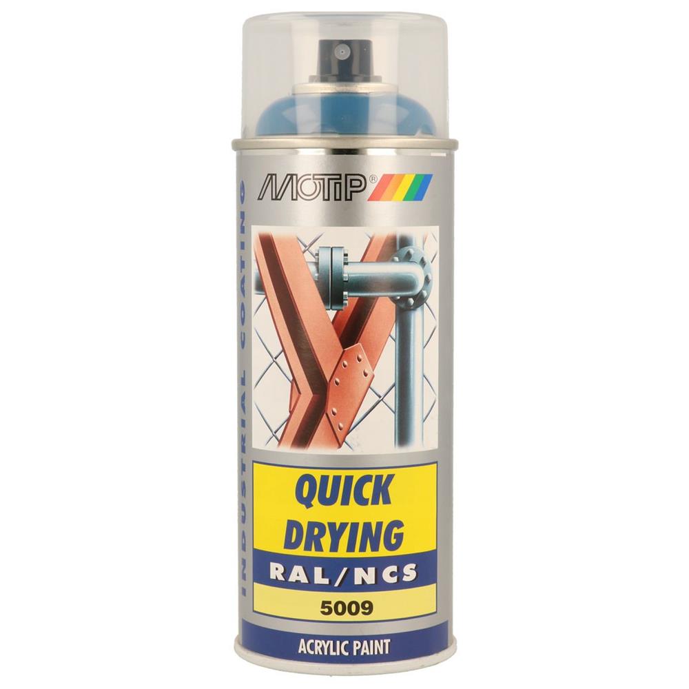 Ral acryl ral5009 pintando aerosol 400ml Motip. Seu parceiro estratégico em materiais de construção. Angola-Materiais.shop.