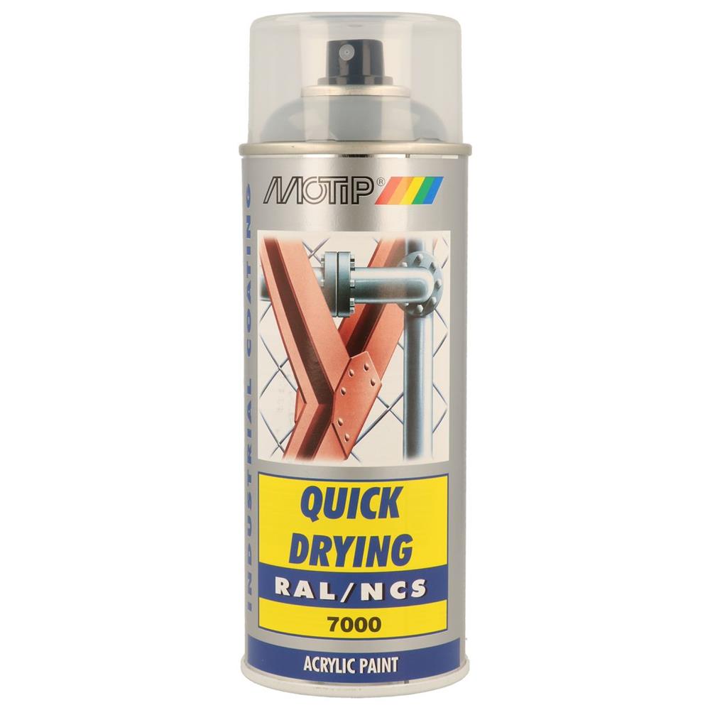 Ral acryl ral7000 pintura shonl aerosol 400ml Motip. Materiais que fazem a diferença em cada projeto. Angola-Materiais.shop.