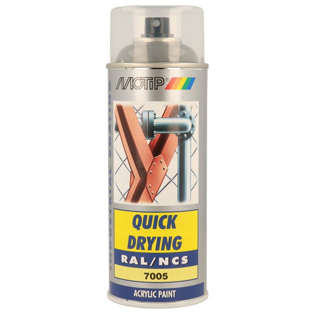 Ral acryl ral7005 pintando aerosol 400ml Motip. Soluções completas para construção civil na Angola-Materiais.shop. Produtos de alta qualidade, preços competitivos.