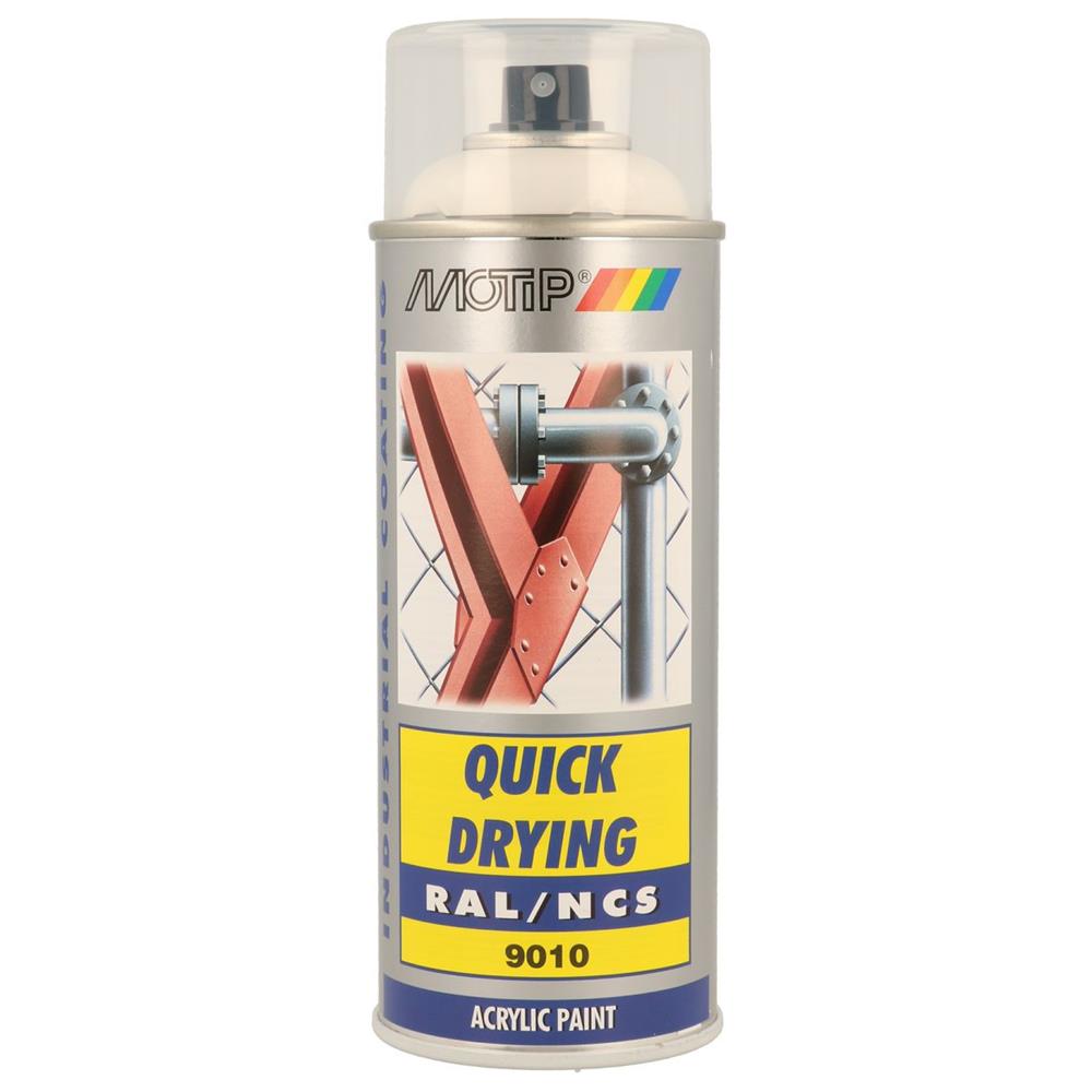Ral acryl ral9010 pintura shonl aerosol 400ml Motip. Transformando ideias em realidade com materiais de primeira. Angola-Materiais.shop.
