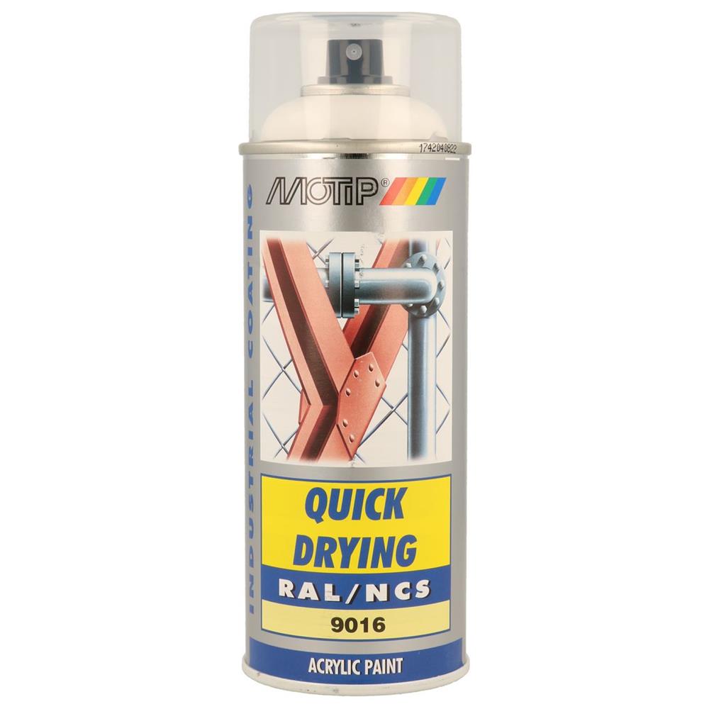 Ral acryl ral9016 aerossol 400ml Motip Pintura. Eficiência, qualidade e confiança em um só lugar. Angola-Materiais.shop.