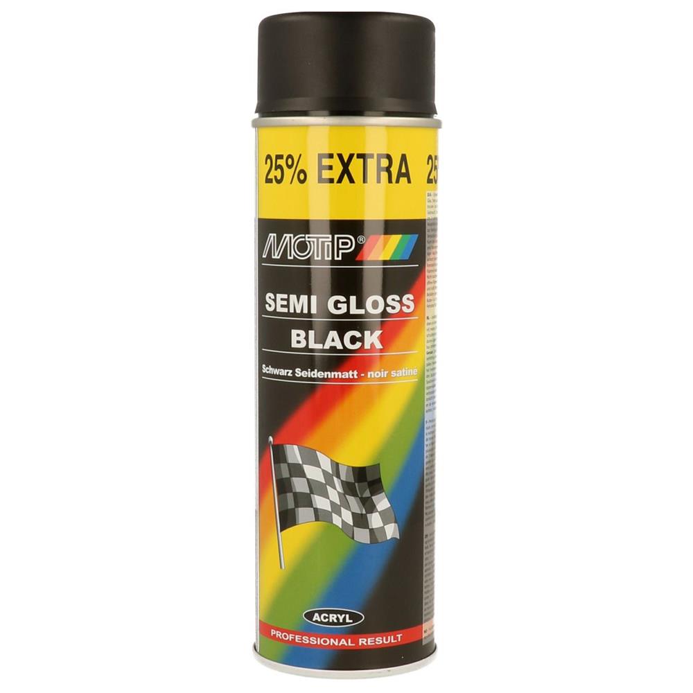 Pintura preta Aerossol de satina 500ml Motip. Angola-Materiais.shop - A maior variedade de materiais de construção em Angola. Compre online com facilidade e segurança.