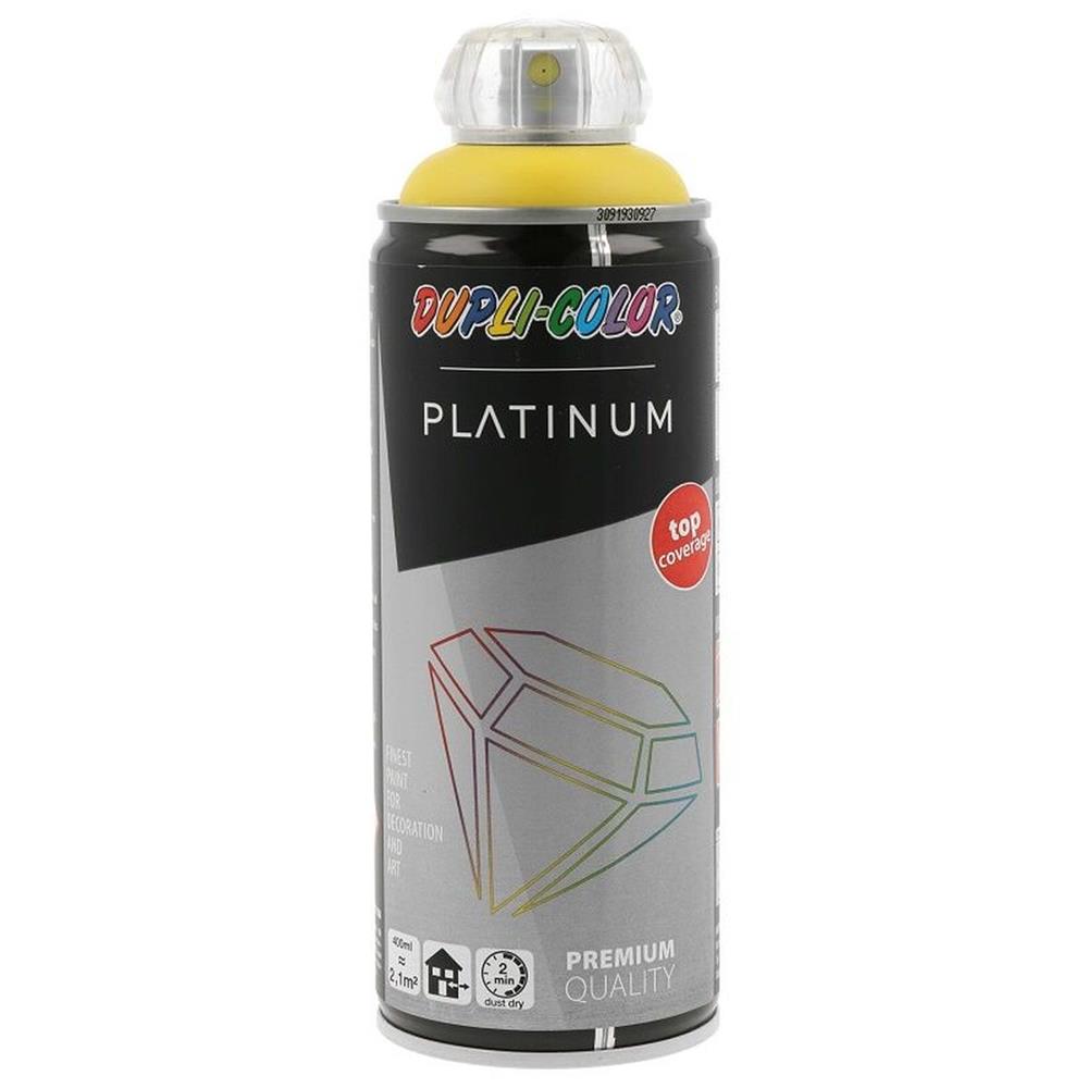 Platinum amarelo tinta limão aerossol 400ml Dupli Color. A sua loja online para materiais elétricos e de construção é a Angola-Materiais.shop. Garantimos qualidade e acessibilidade.