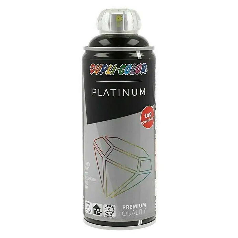 Pintura preta de platina preta aerossol 400ml Dupli Color. Angola-Materiais.shop oferece materiais de construção e hardware de alta qualidade. Encontre tudo o que precisa para os seus projetos em um único lugar.